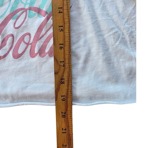Coca Cola‎ longsleeve Womens Cropped M  Print Multicolor Classic Tshirt - (1107) - Picture 4 of 5
